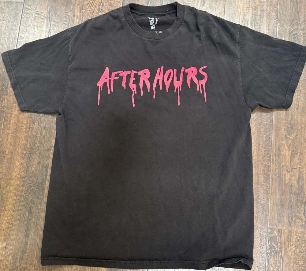 Vlone The Weeknd After Hours T-Shirt XL Black Blood Drip